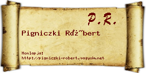 Pigniczki Róbert névjegykártya